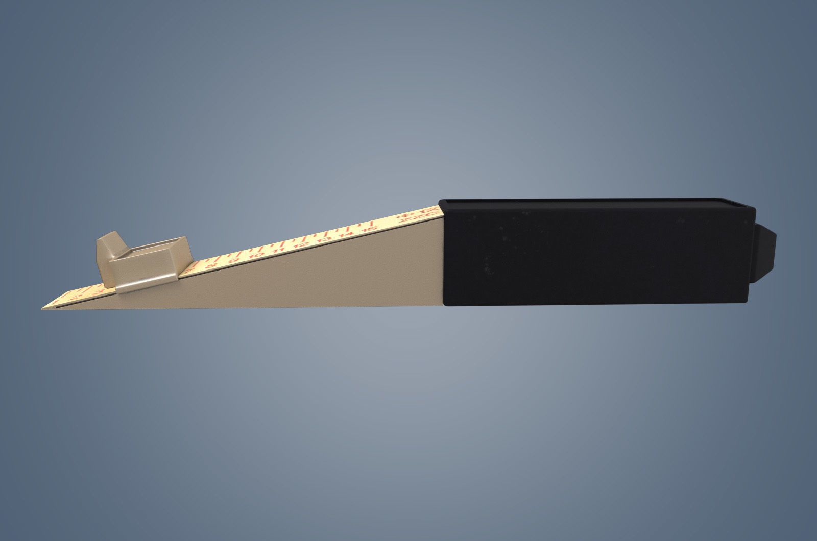 Low mold PBR wedge vernier feeler gauge Low-poly 3D model_3