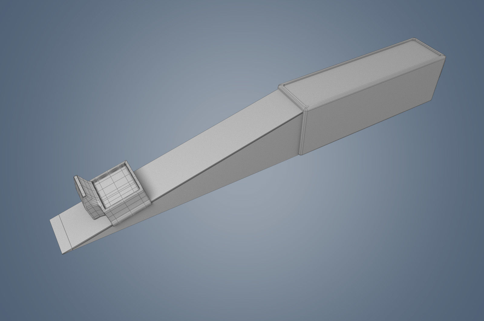 Low mold PBR wedge vernier feeler gauge Low-poly 3D model_8