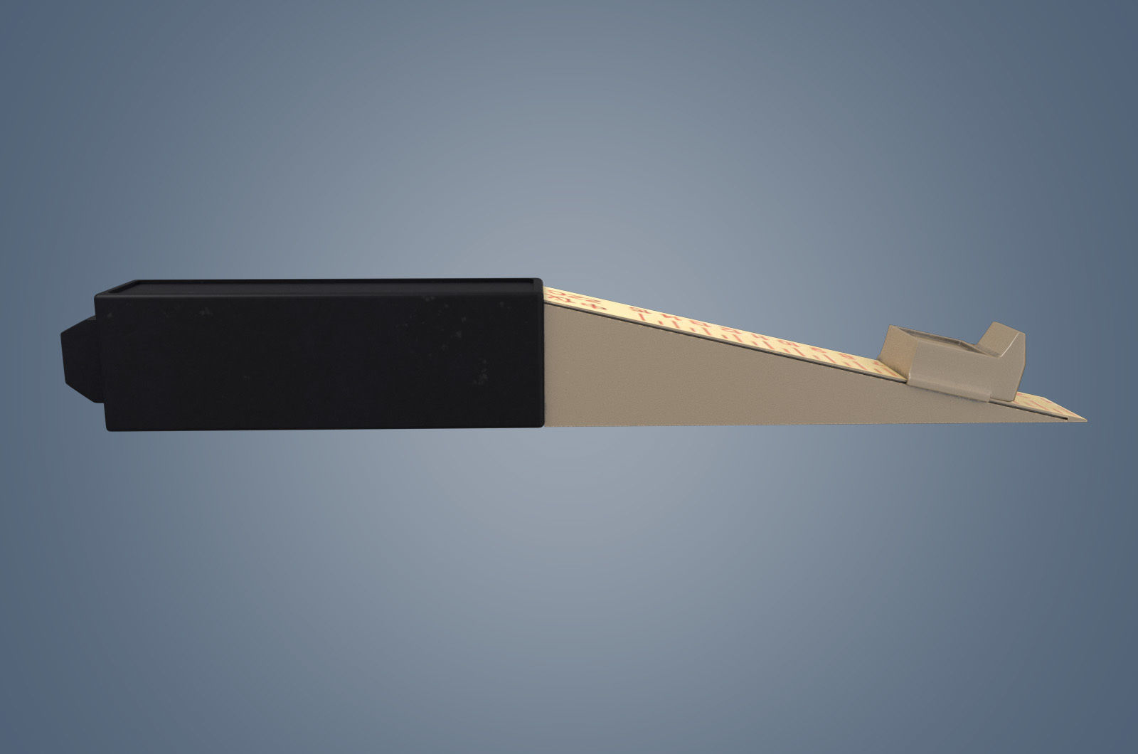 Low mold PBR wedge vernier feeler gauge Low-poly 3D model_4