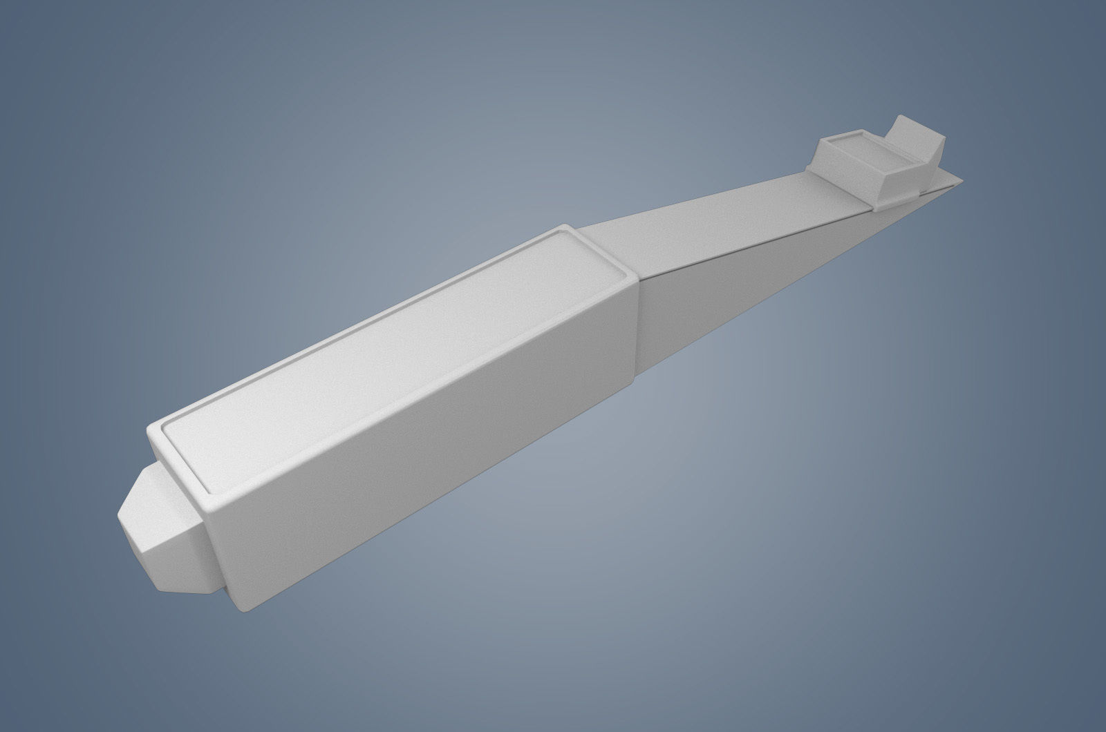 Low mold PBR wedge vernier feeler gauge Low-poly 3D model_7