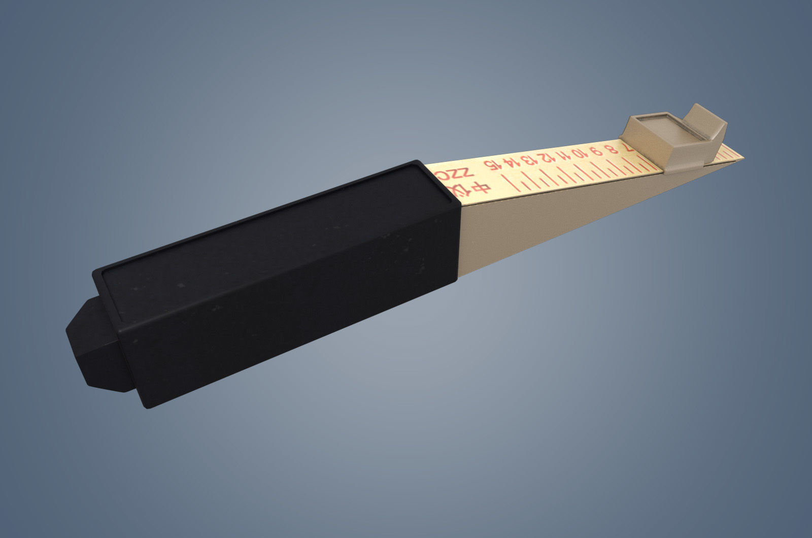 Low mold PBR wedge vernier feeler gauge Low-poly 3D model_1
