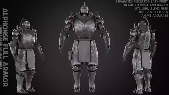 Fullmetal Alchemist Alphonse Elric Full Armor for Cosplay