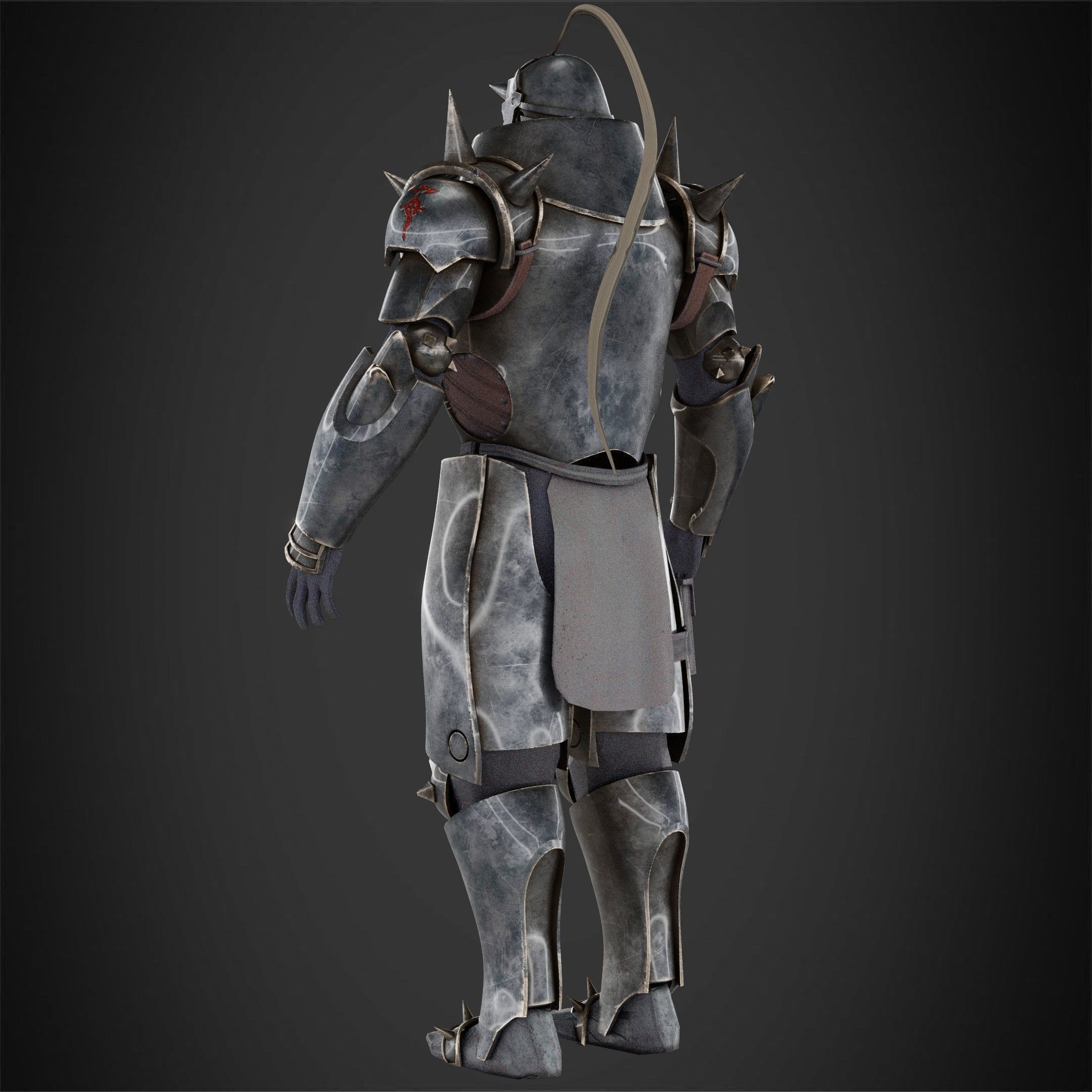 Fullmetal Alchemist Alphonse Elric Full Armor for Cosplay 3D Model Collection_9