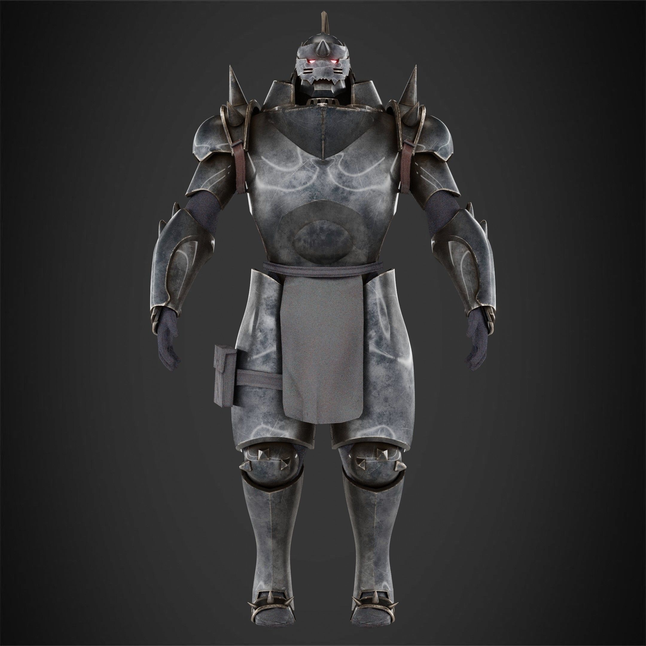Fullmetal Alchemist Alphonse Elric Full Armor for Cosplay 3D Model Collection_6