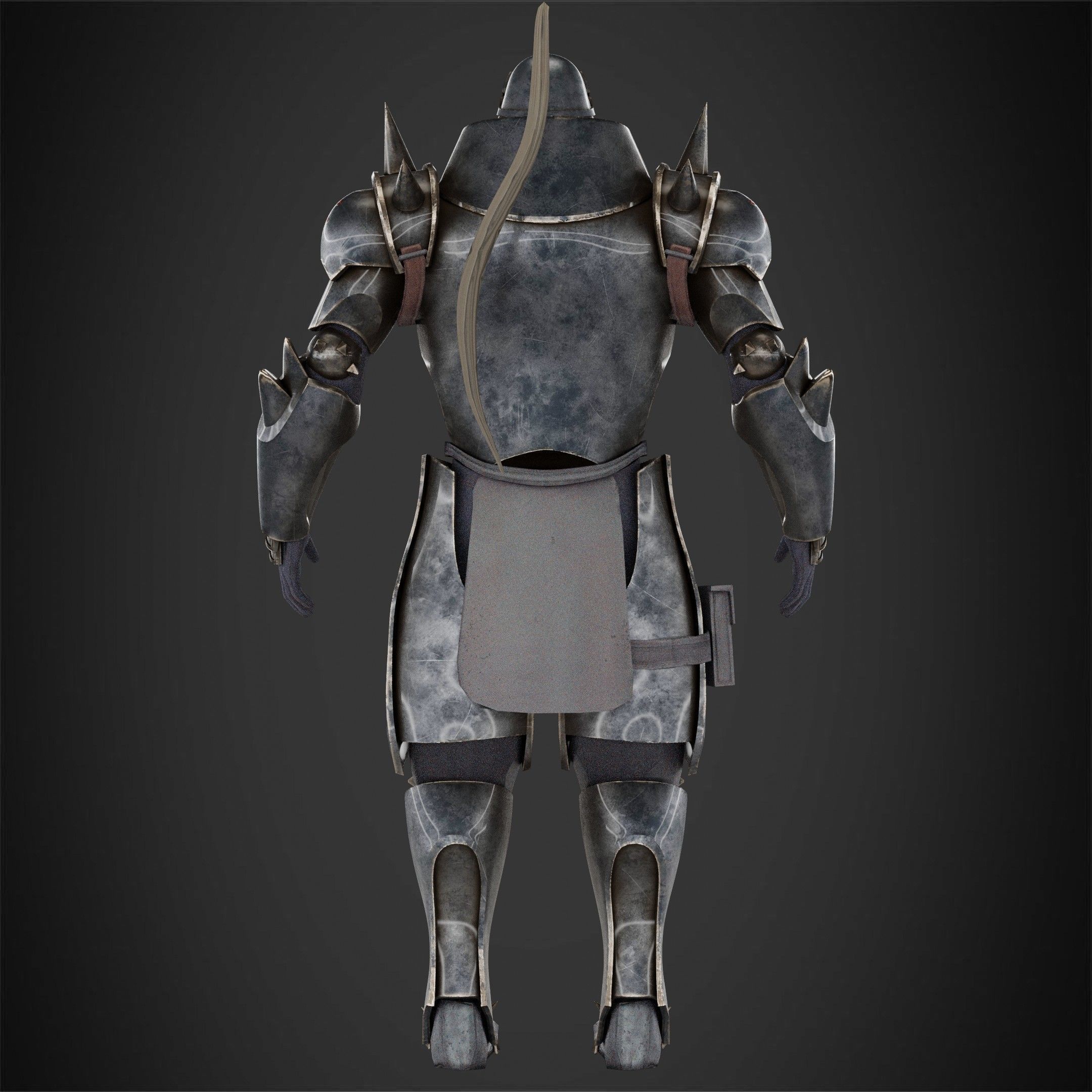 Fullmetal Alchemist Alphonse Elric Full Armor for Cosplay 3D Model Collection_10
