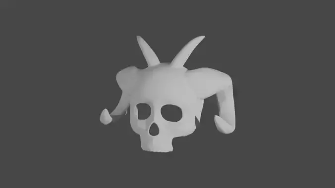 Skull mask with horns