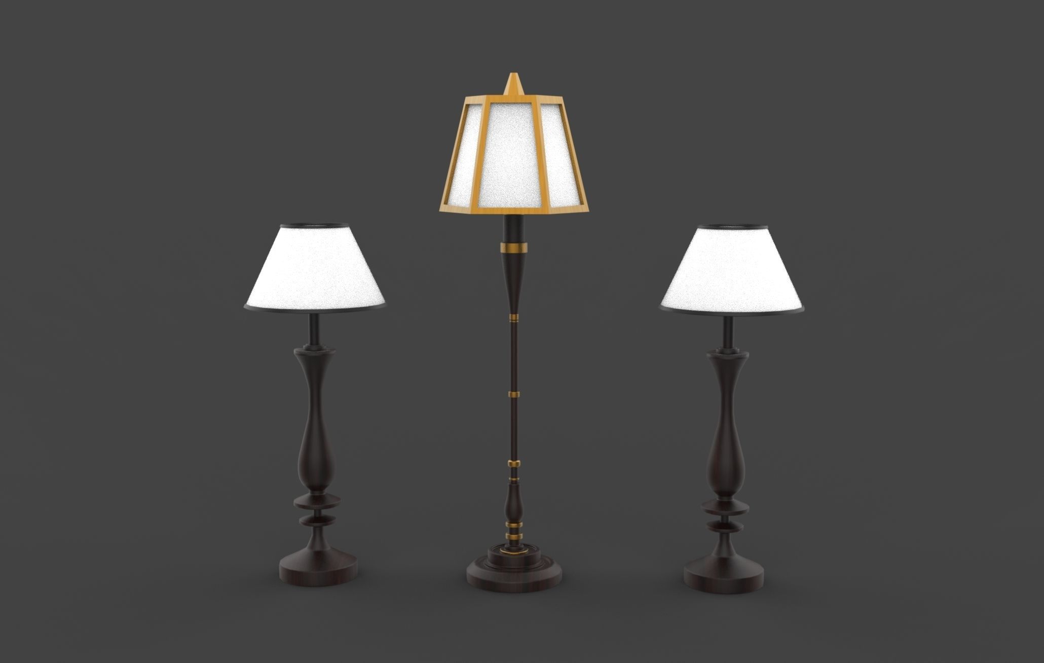 Old Lamp 3D model_3