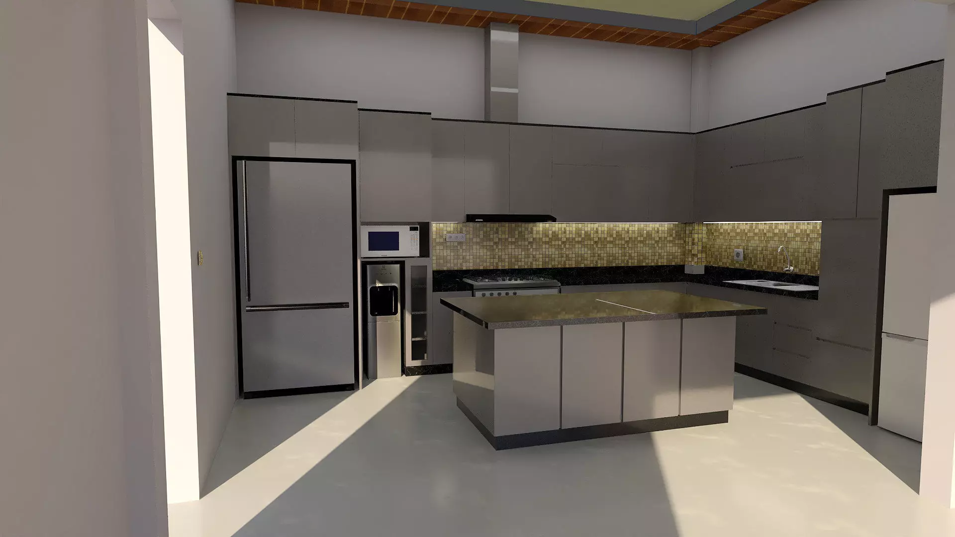 Kitchen set 3D model_0
