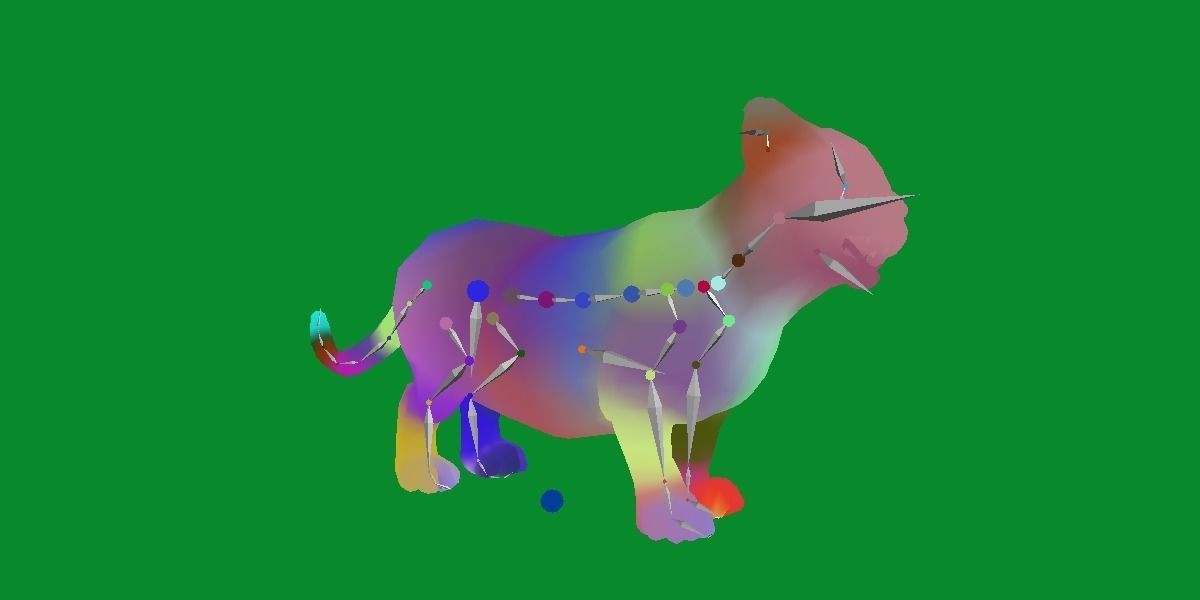 Young Lion Cub Low-poly 3D model_22