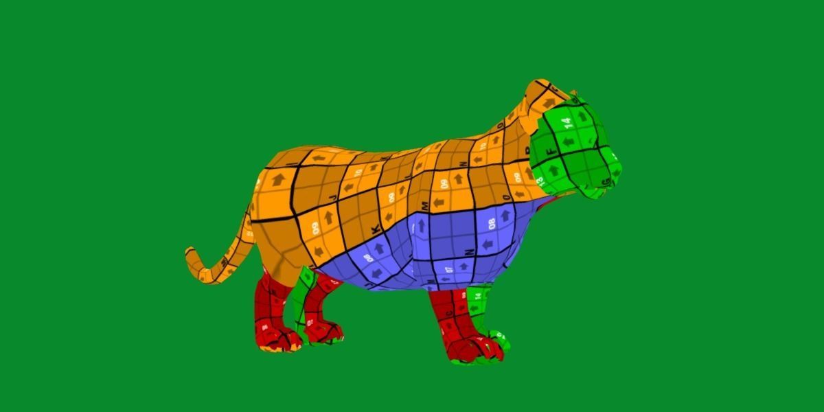 Young Lion Cub Low-poly 3D model_14