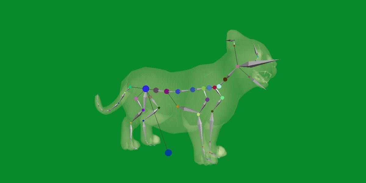 Young Lion Cub Low-poly 3D model_21