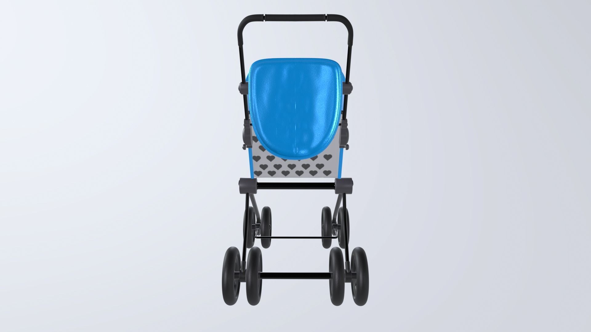 Doll Stroller 3D model Low-poly 3D model_5
