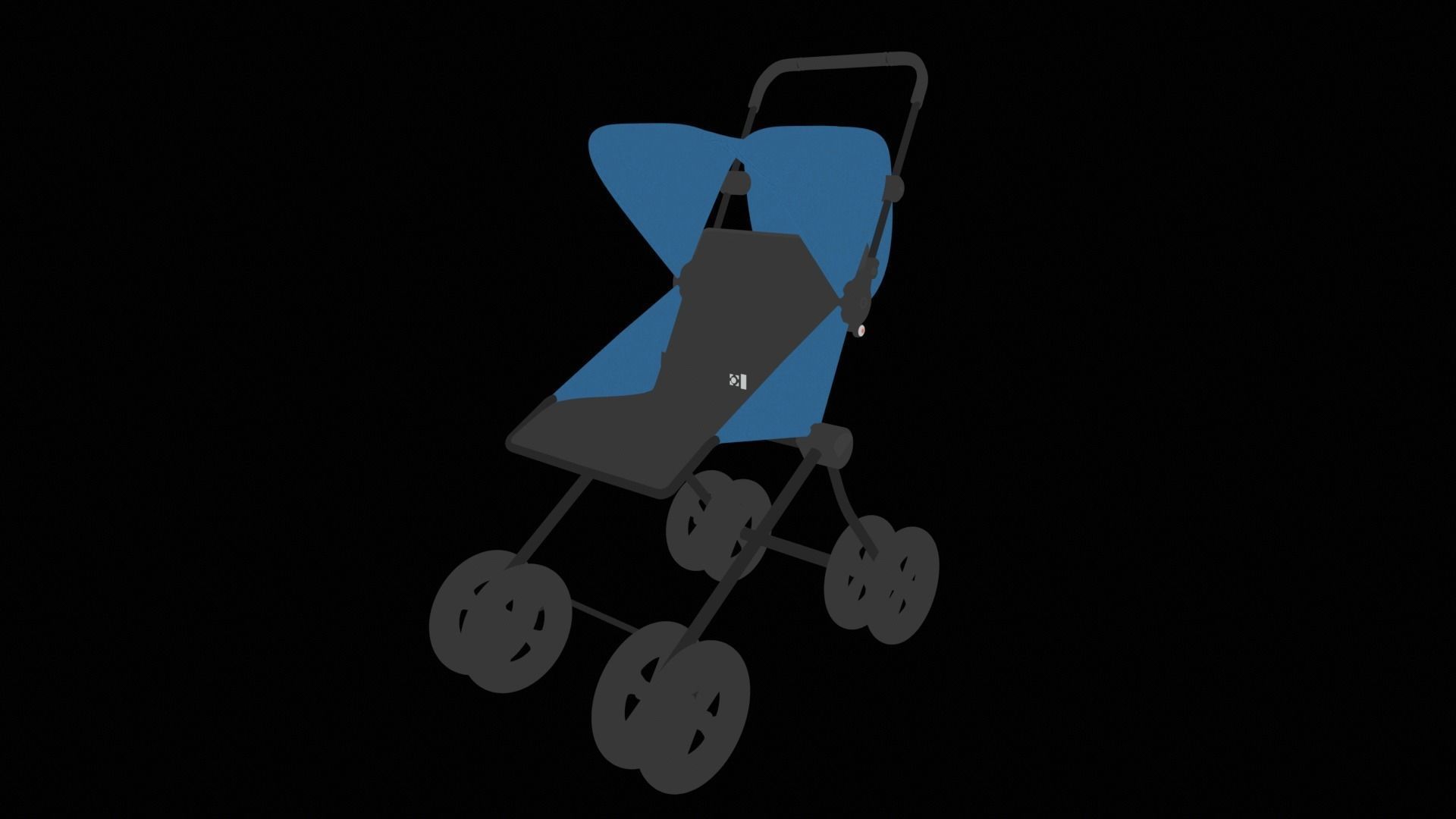 Doll Stroller 3D model Low-poly 3D model_14