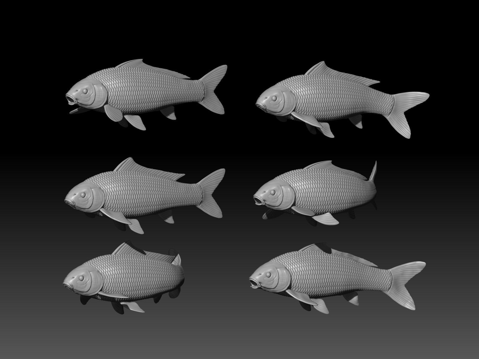 Fish set for 3d print 3D print model_2