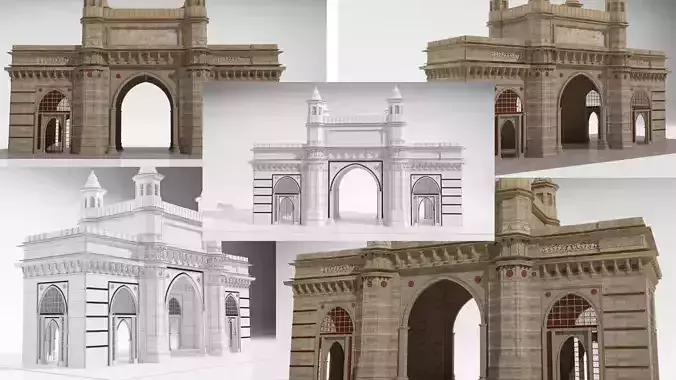 Gateway of india 3D model