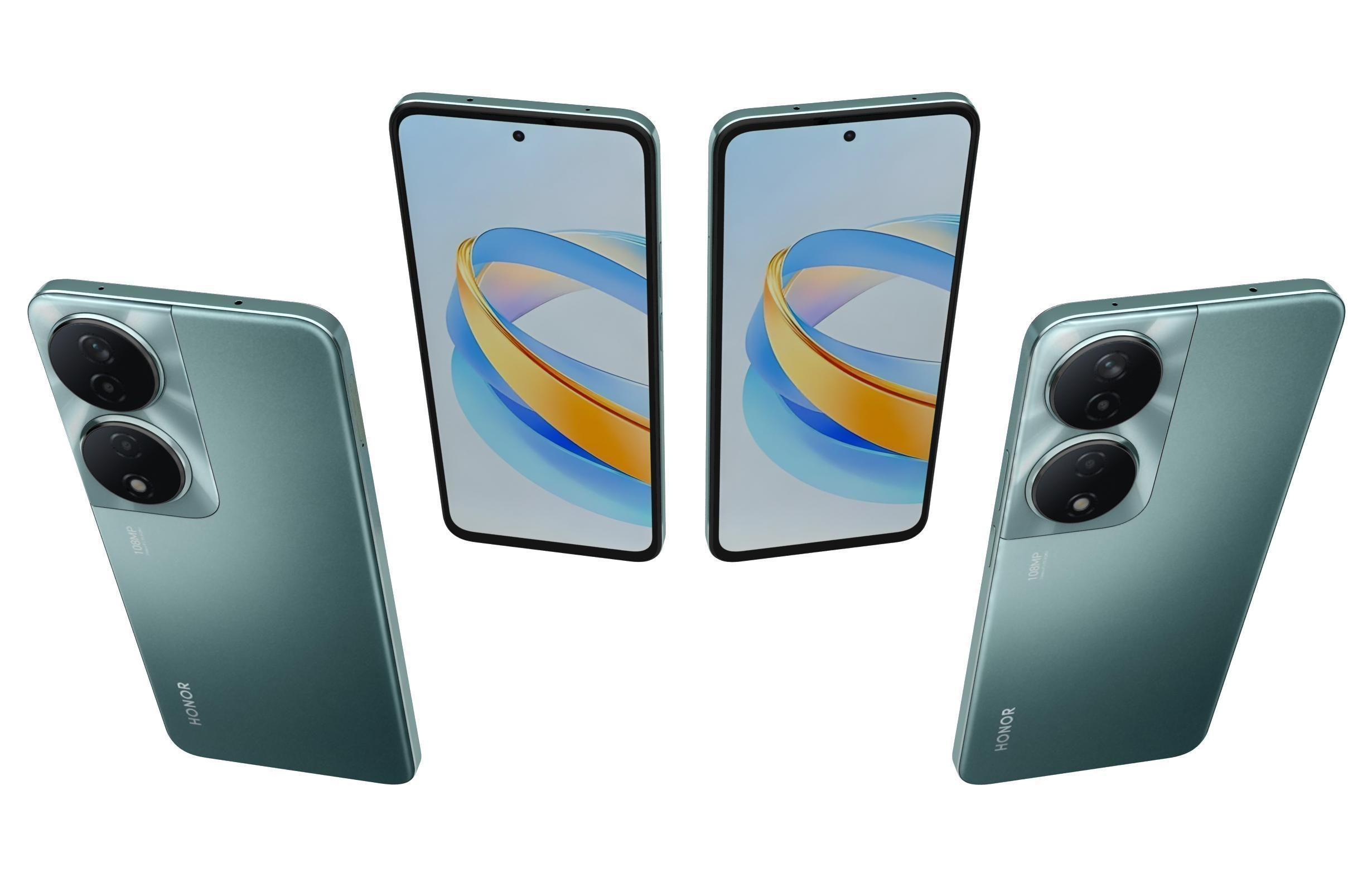 Honor X7B 5G Green 3D model_4