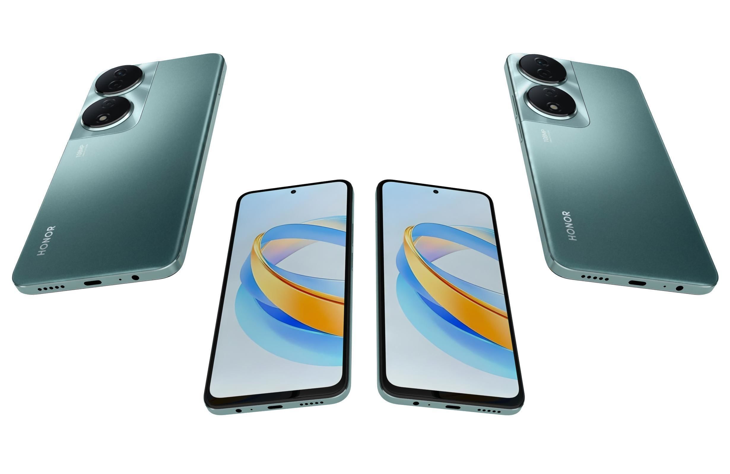 Honor X7B 5G Green 3D model_5