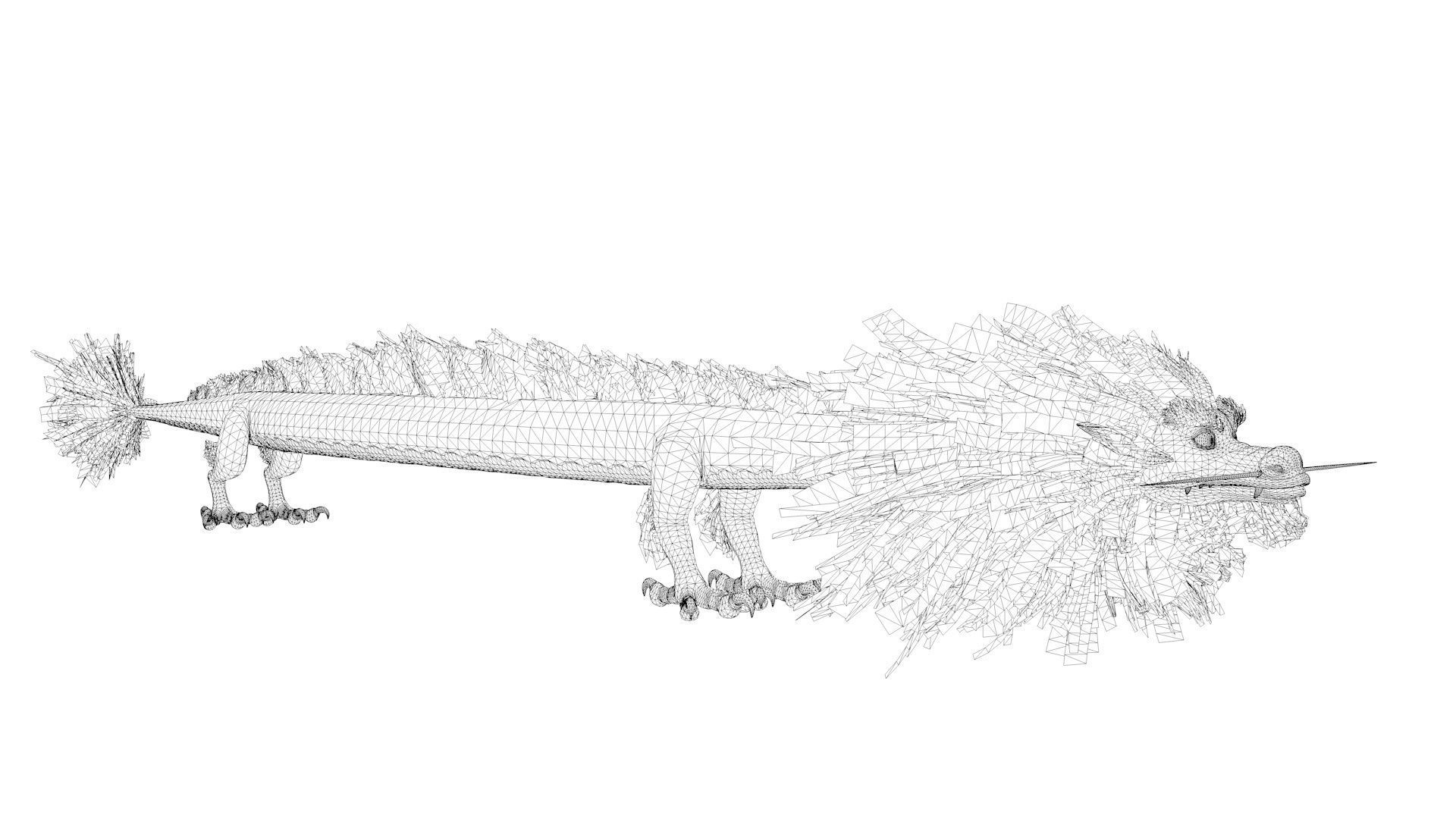 Dragon Rigged and Animated Low-poly 3D model_9