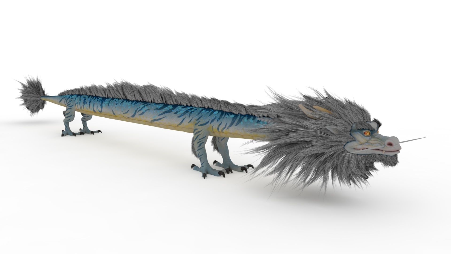 Dragon Rigged and Animated Low-poly 3D model_12