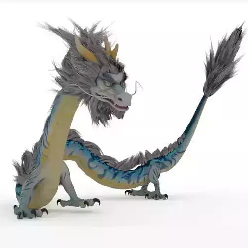 Dragon Rigged and Animated Low-poly 3D model