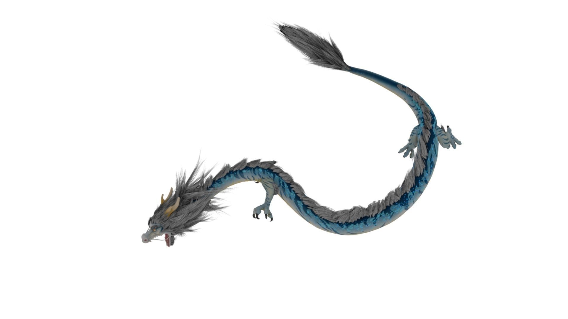 Dragon Rigged and Animated Low-poly 3D model_14