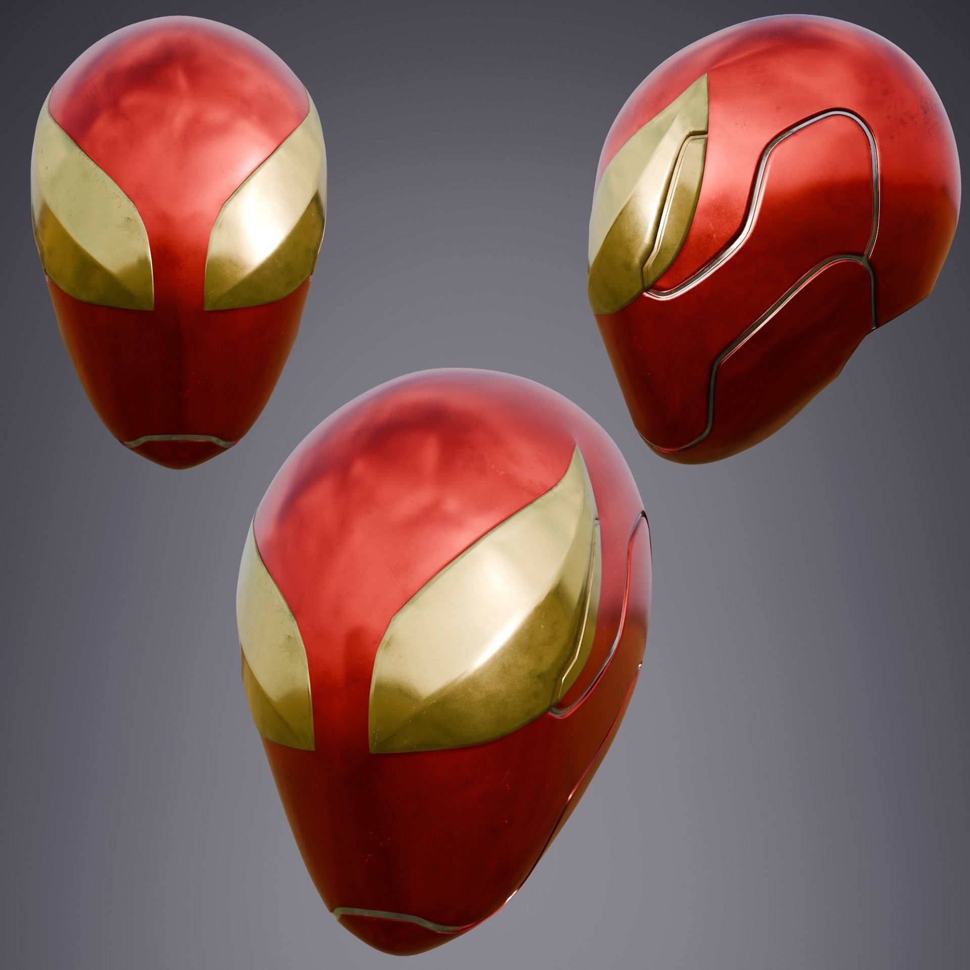 Iron spider helmet 3D model_3