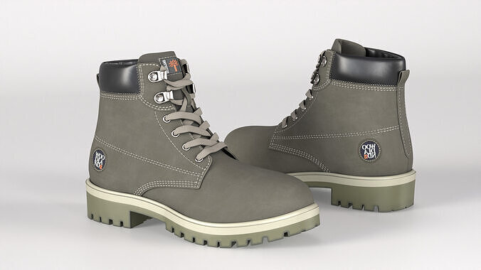 Woodland Boots Low-poly 3D model