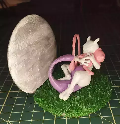 MEW - MEWTWO LOVE DIORAMA 3D print model