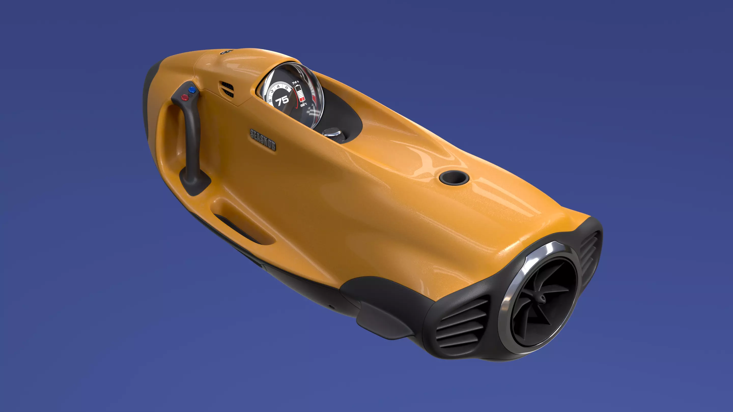 Personal watercraft Low-poly 3D model_0