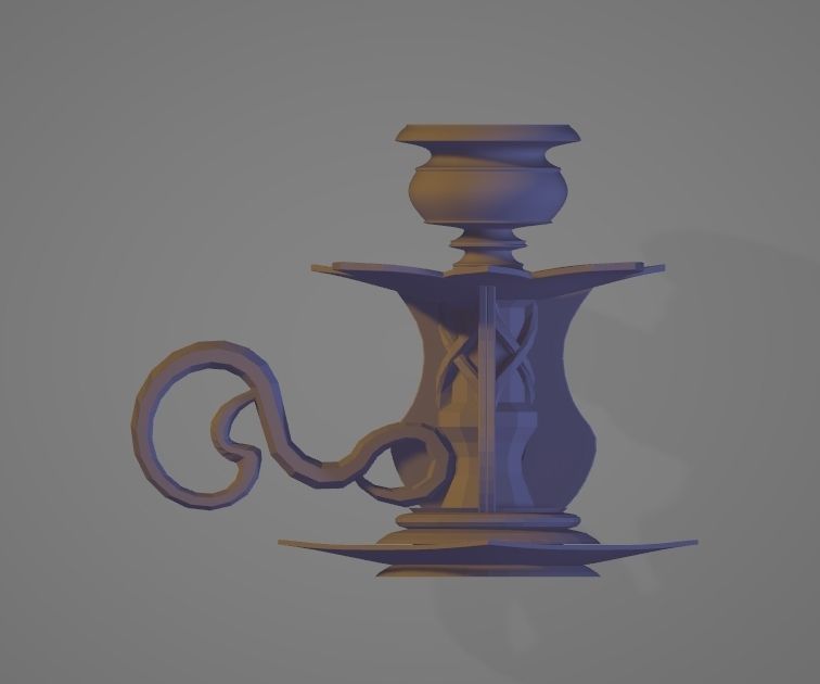 viviana candle holder  3D print model_1