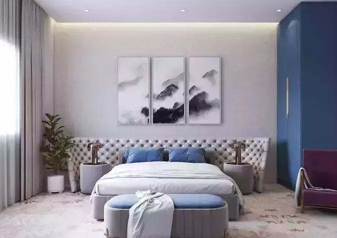 Hotel Bedroom 3D model