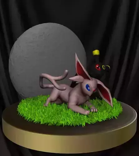 ESPEON  UMBREON LOVE DIORAMA 