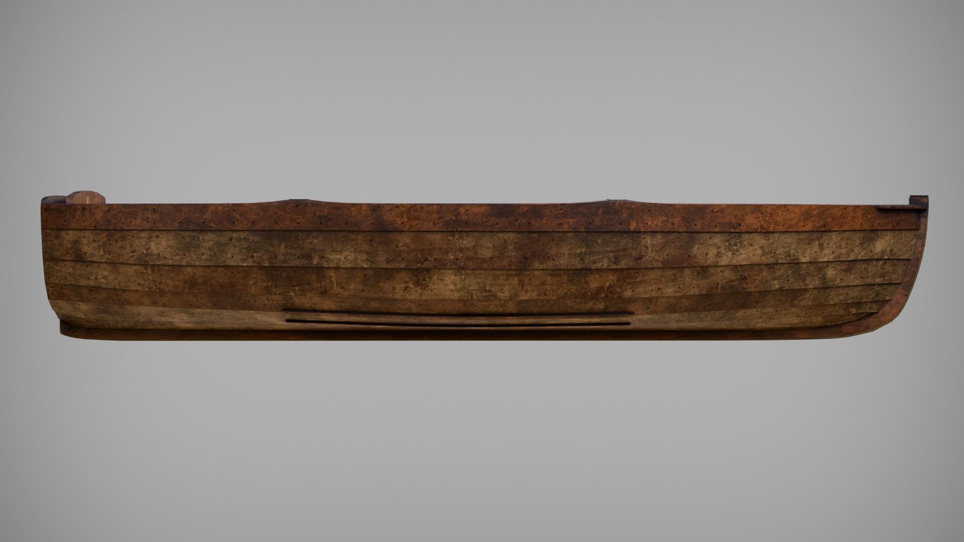 Old wooden boat 3D model_4