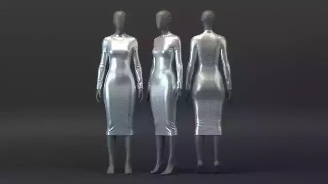 Metallic Stretch Dress