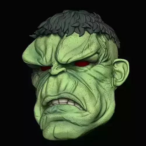 IMMORTAL HULK HEAD 1 12 ANGRY FACE 3D print model