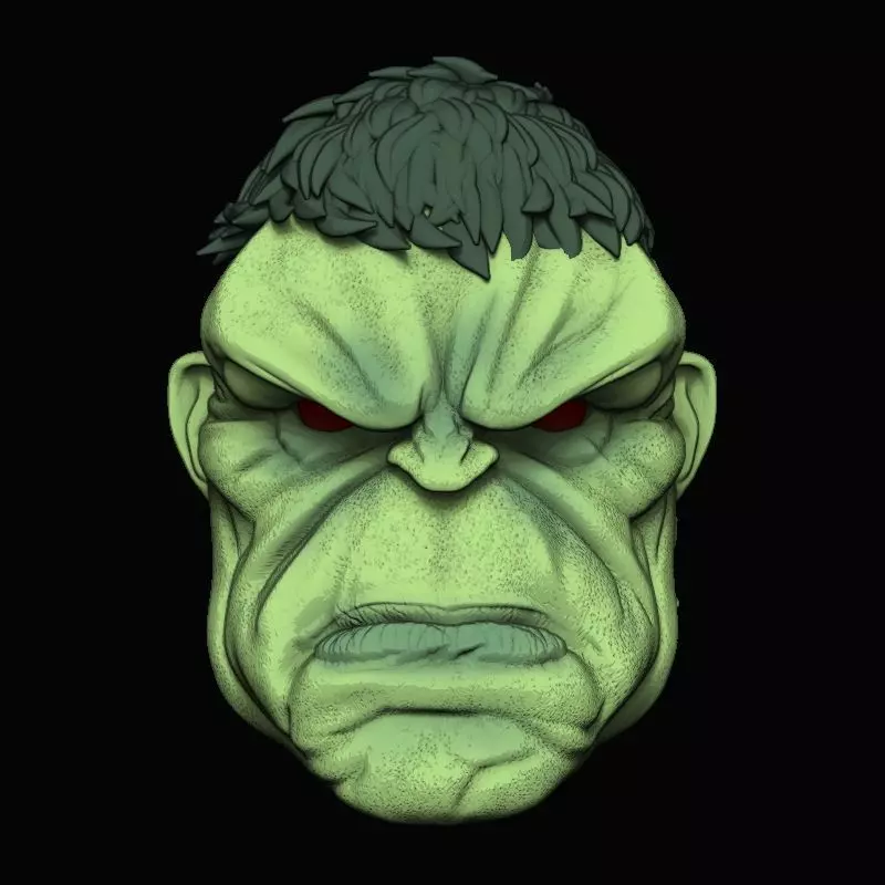 NORMAL IMMORTAL HULK HEAD 1 12 3D print model_0