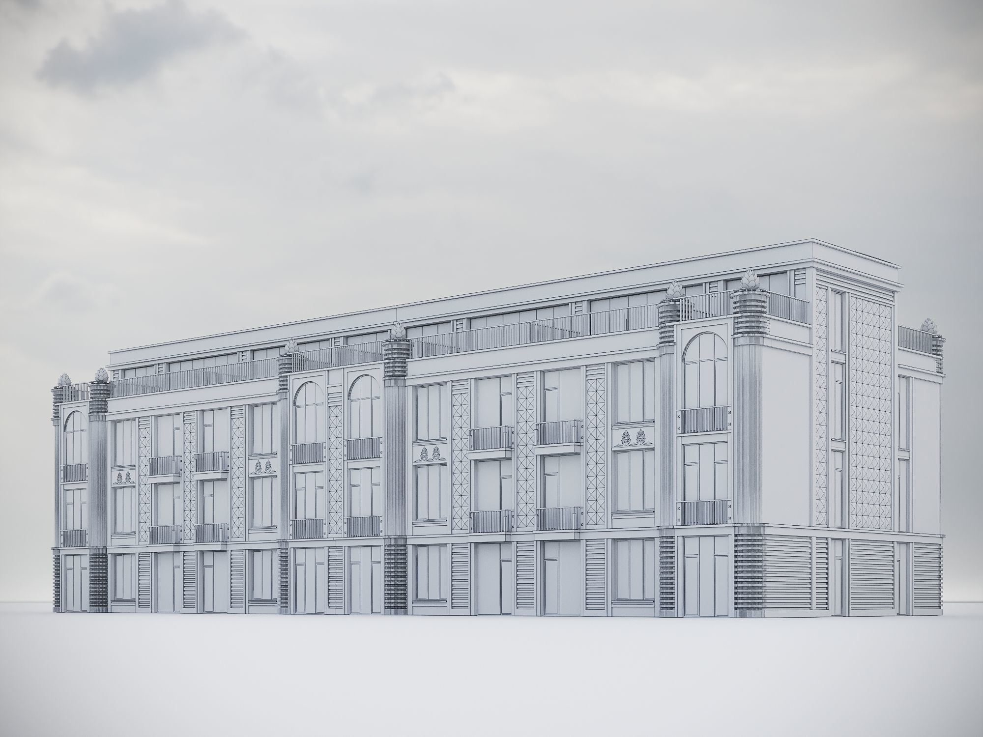Residential Building 019 3D model_14