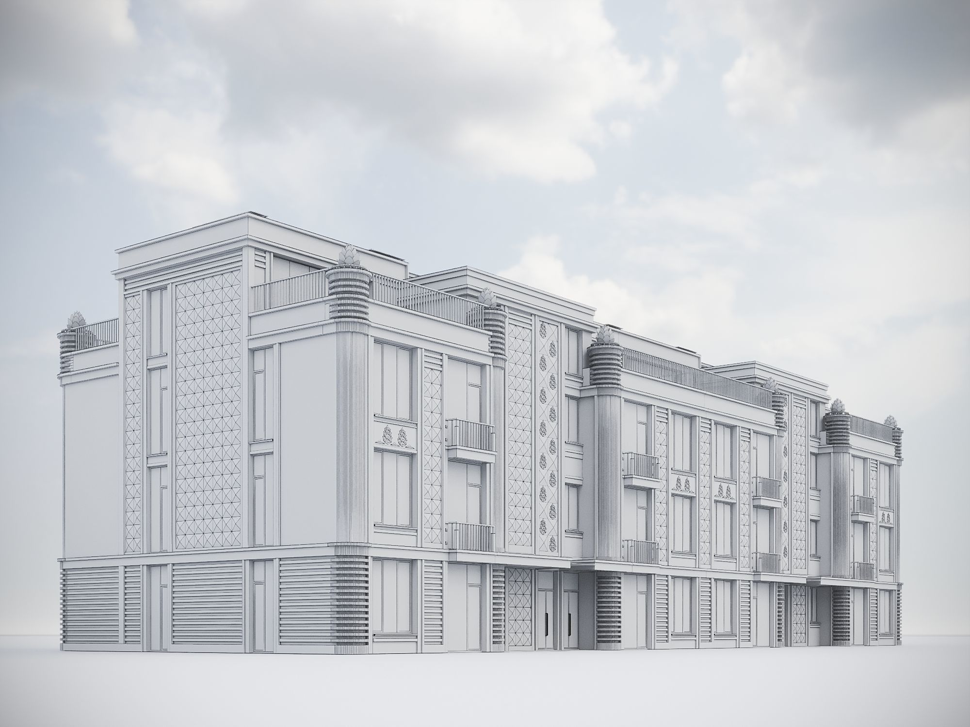 Residential Building 019 3D model_11