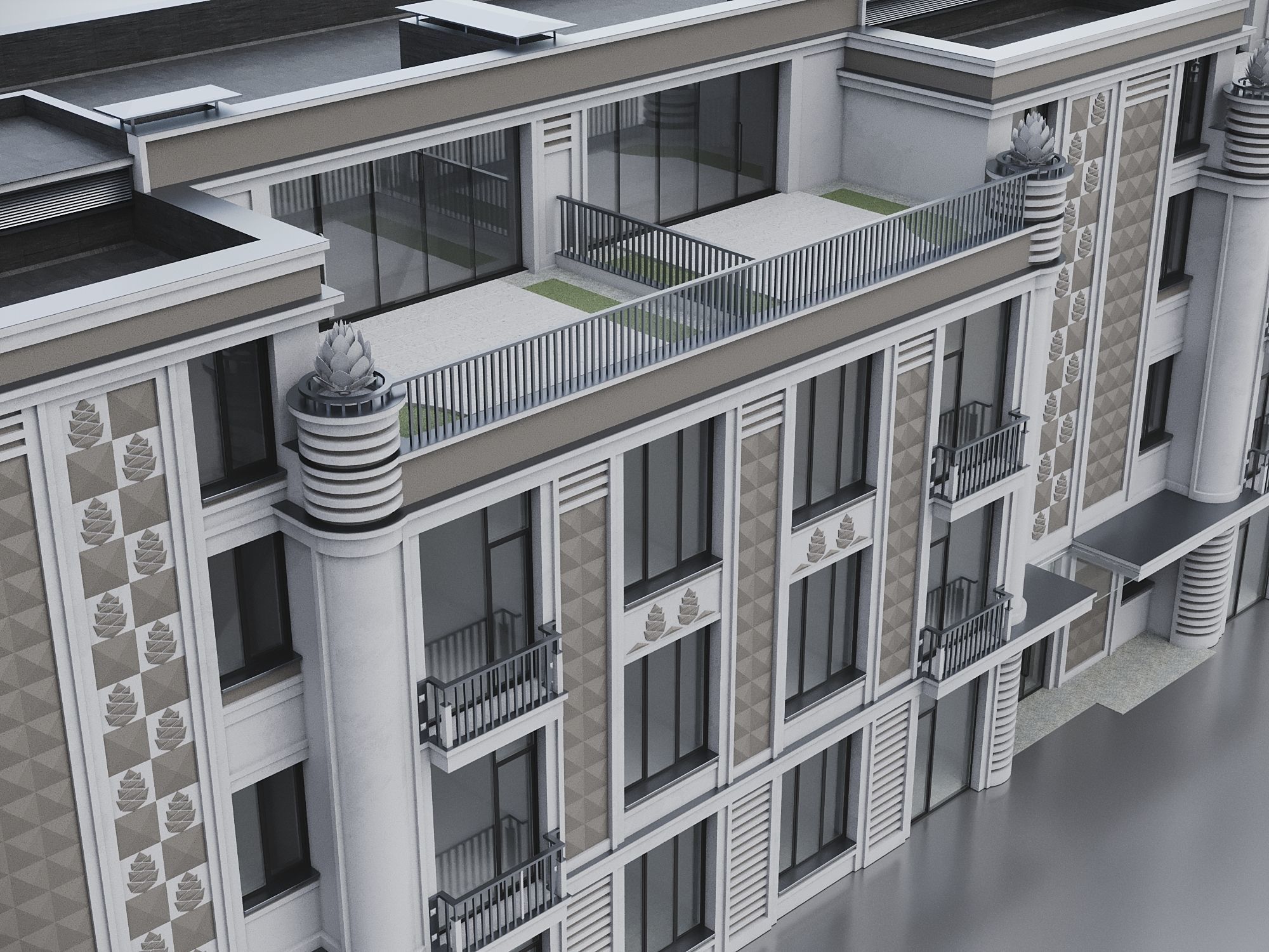 Residential Building 019 3D model_9