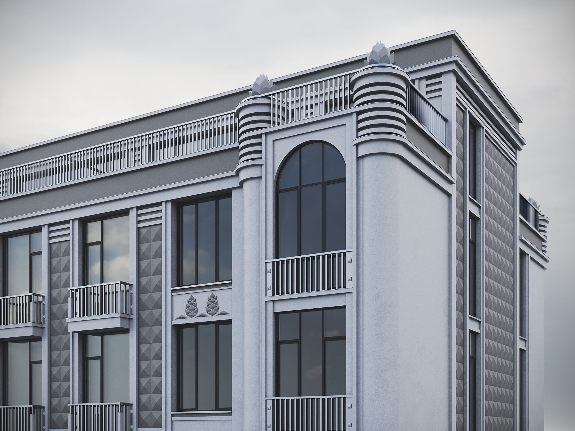 Residential Building 019 3D model_10