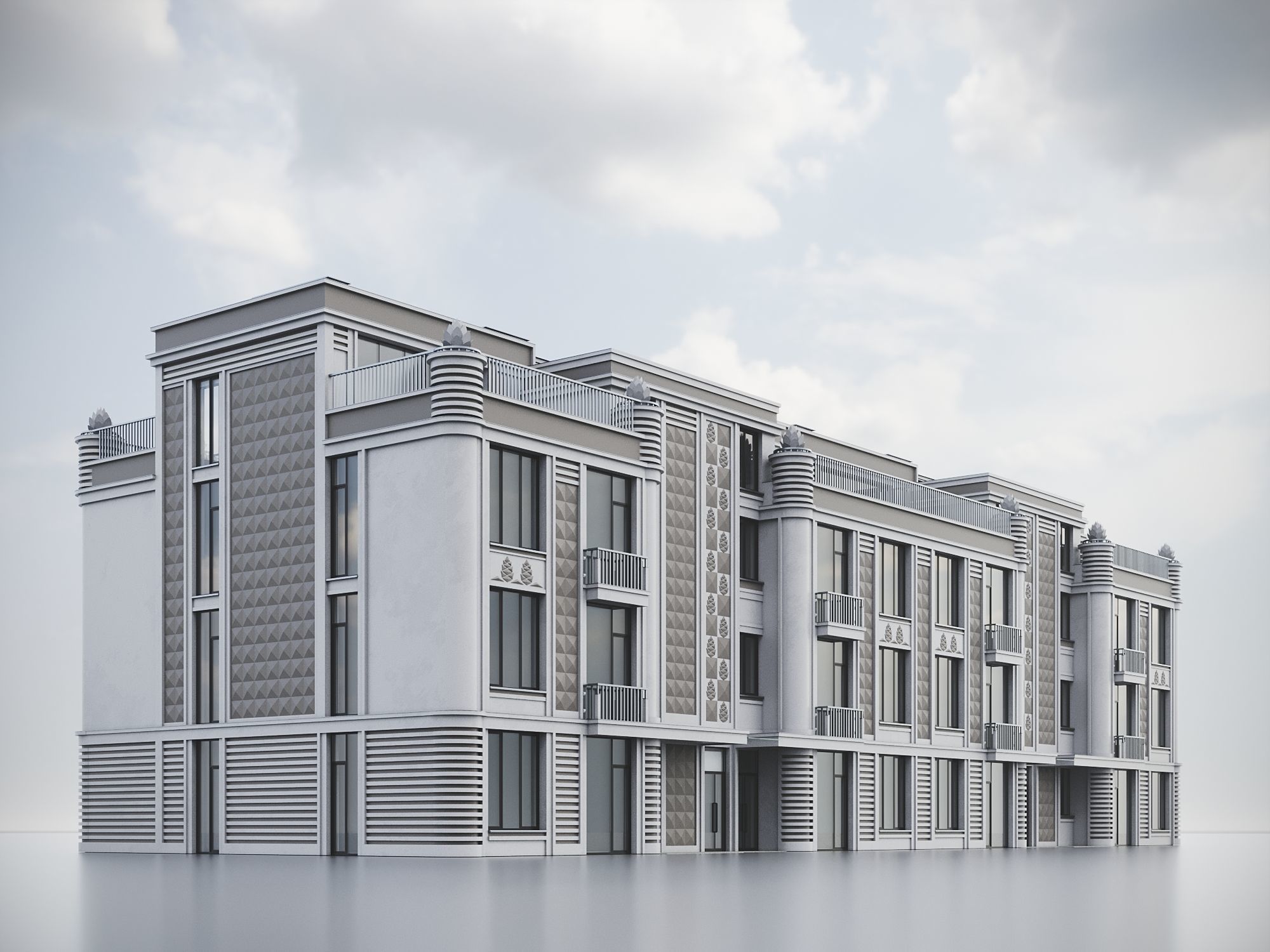 Residential Building 019 3D model_5