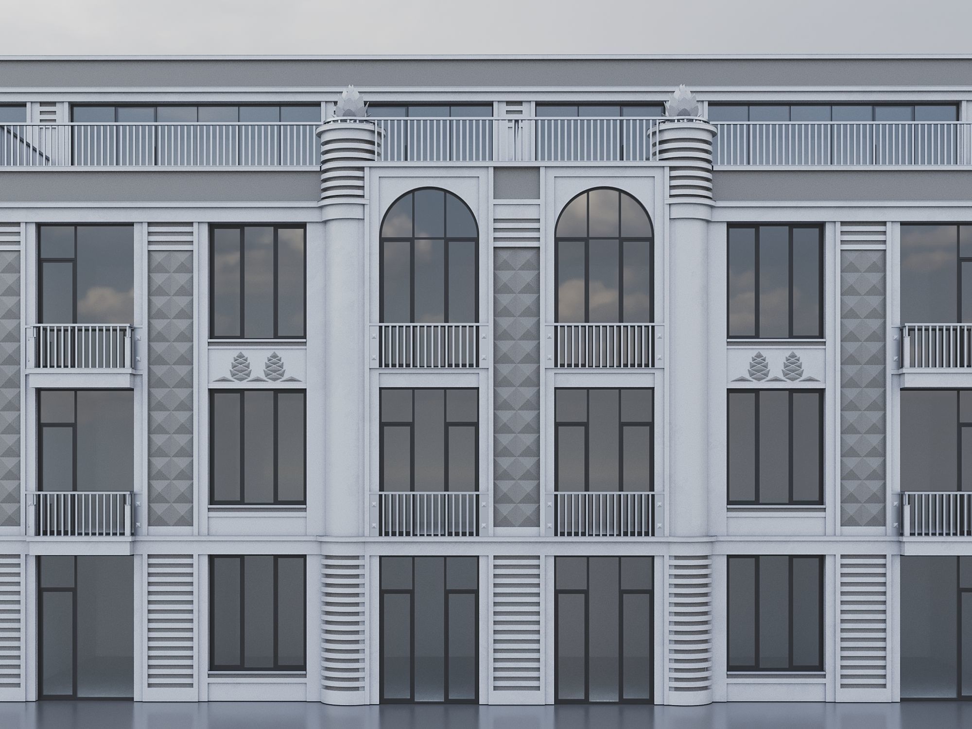 Residential Building 019 3D model_8