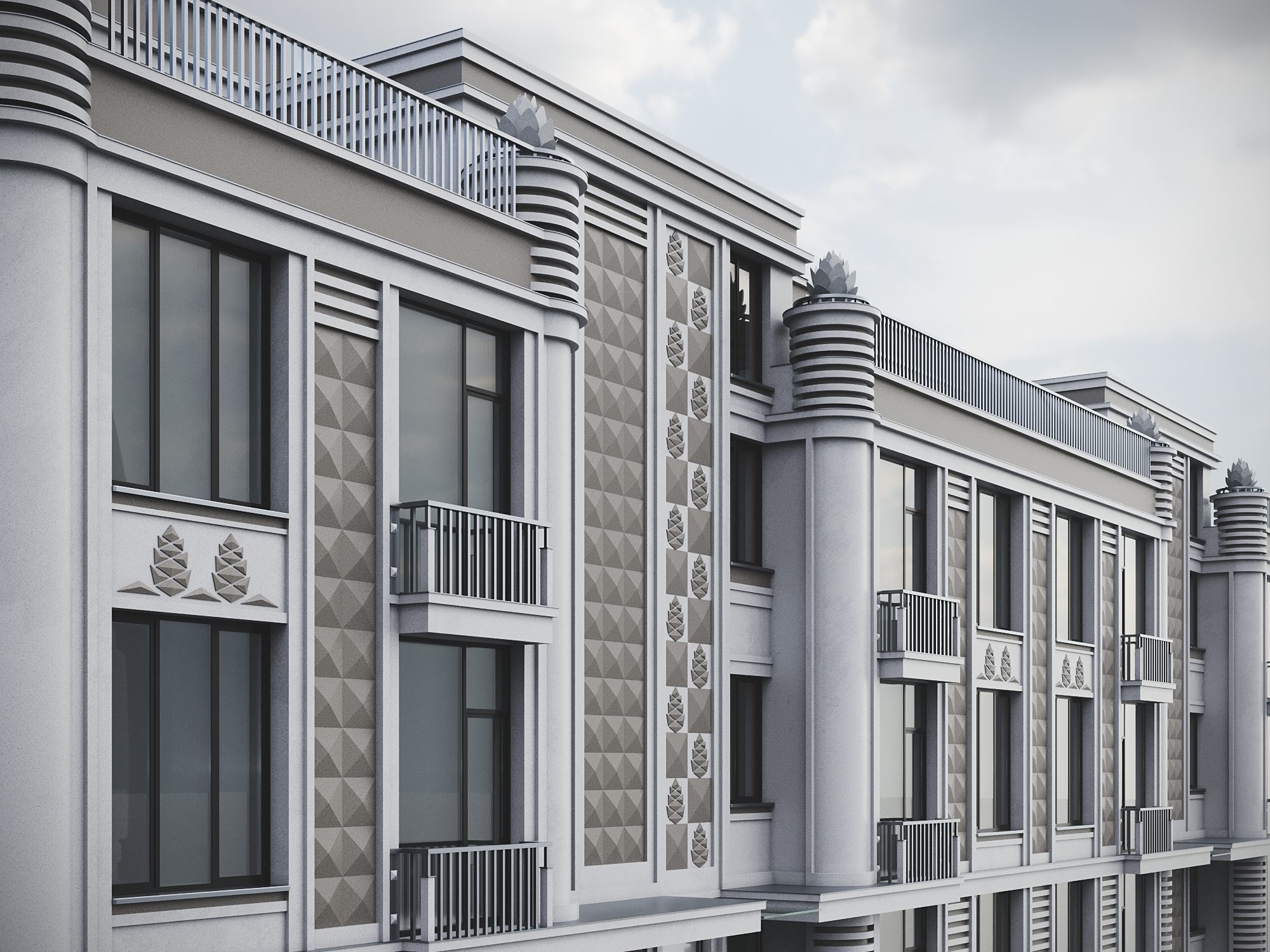 Residential Building 019 3D model_2