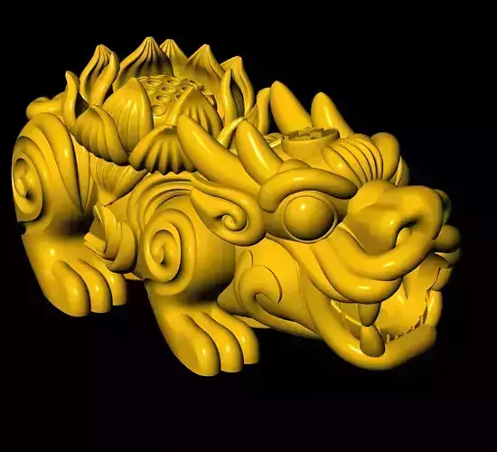 Pixiu Face Bracelet-Unicorn bracelet T06 3D print model