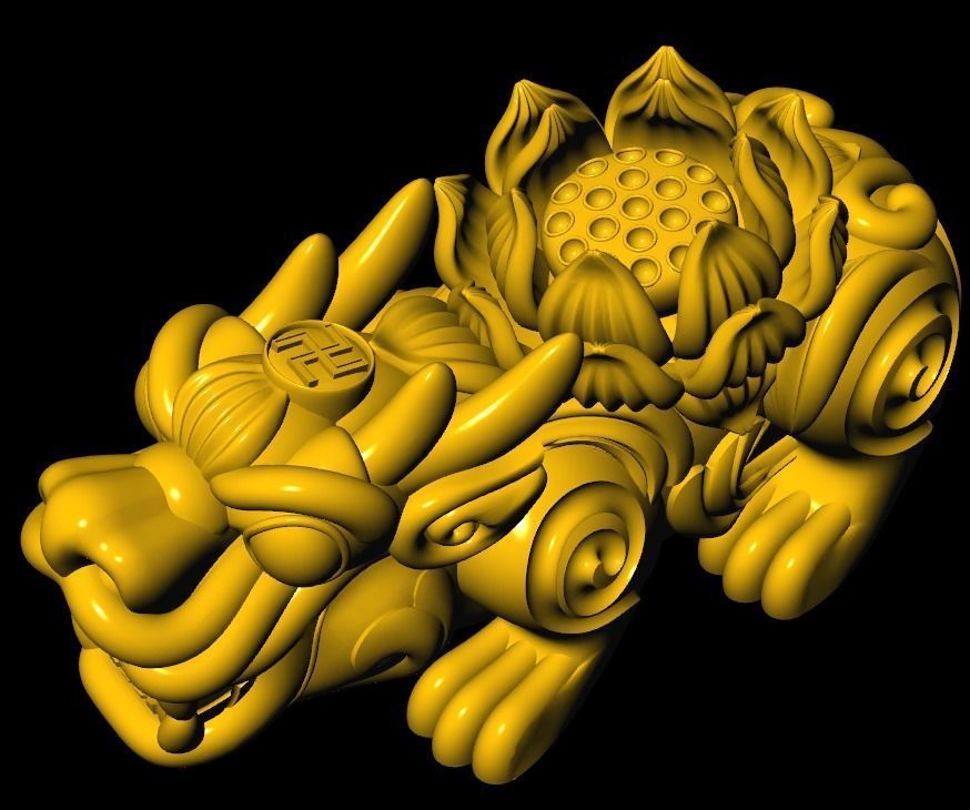 Pixiu Face Bracelet-Unicorn bracelet T06 3D print model_7