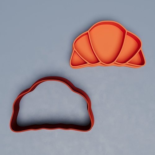 Croissant Cookie Cutter   Free 3D print model