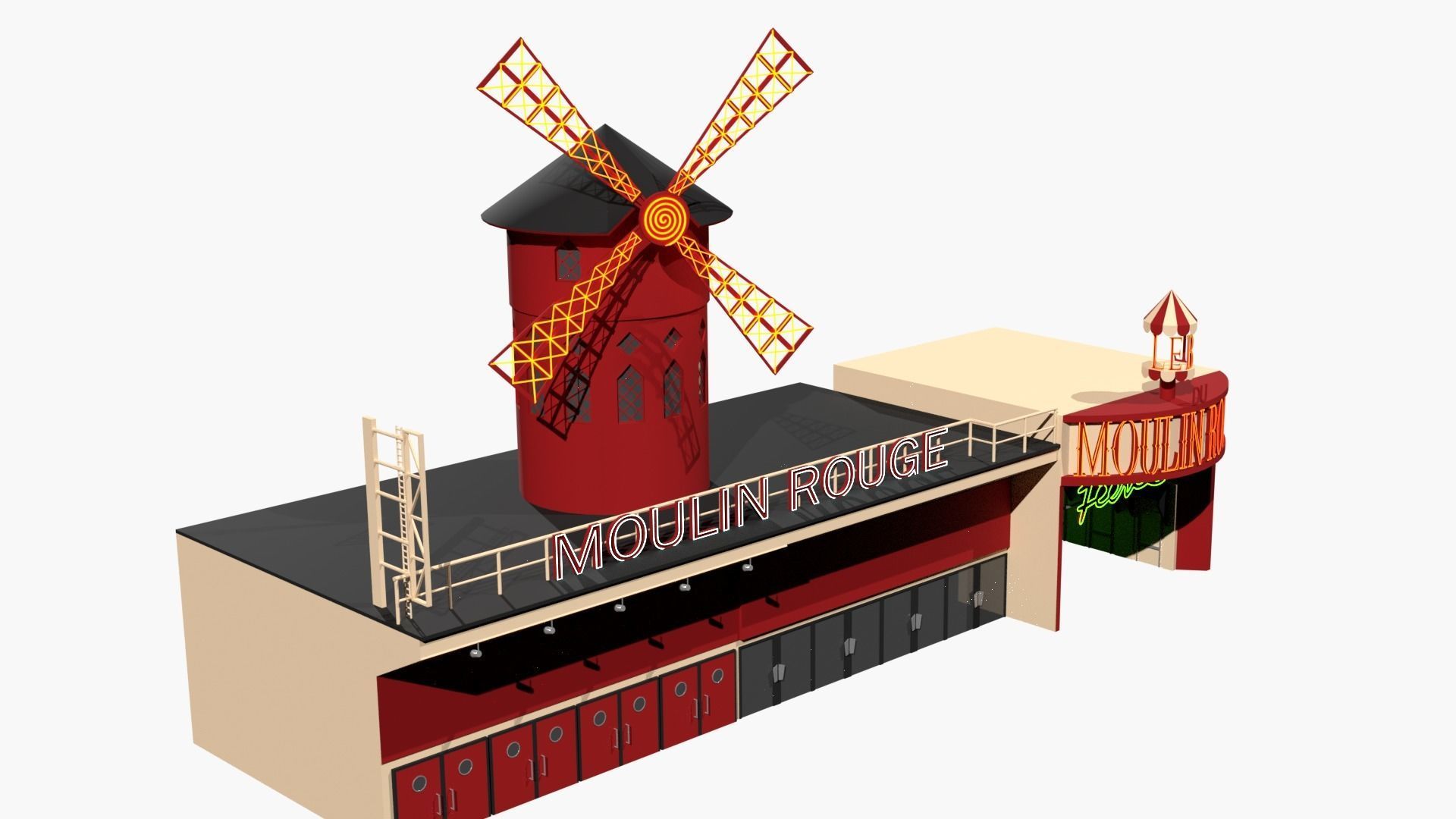 Moulin Rouge Entrance 3D model_6