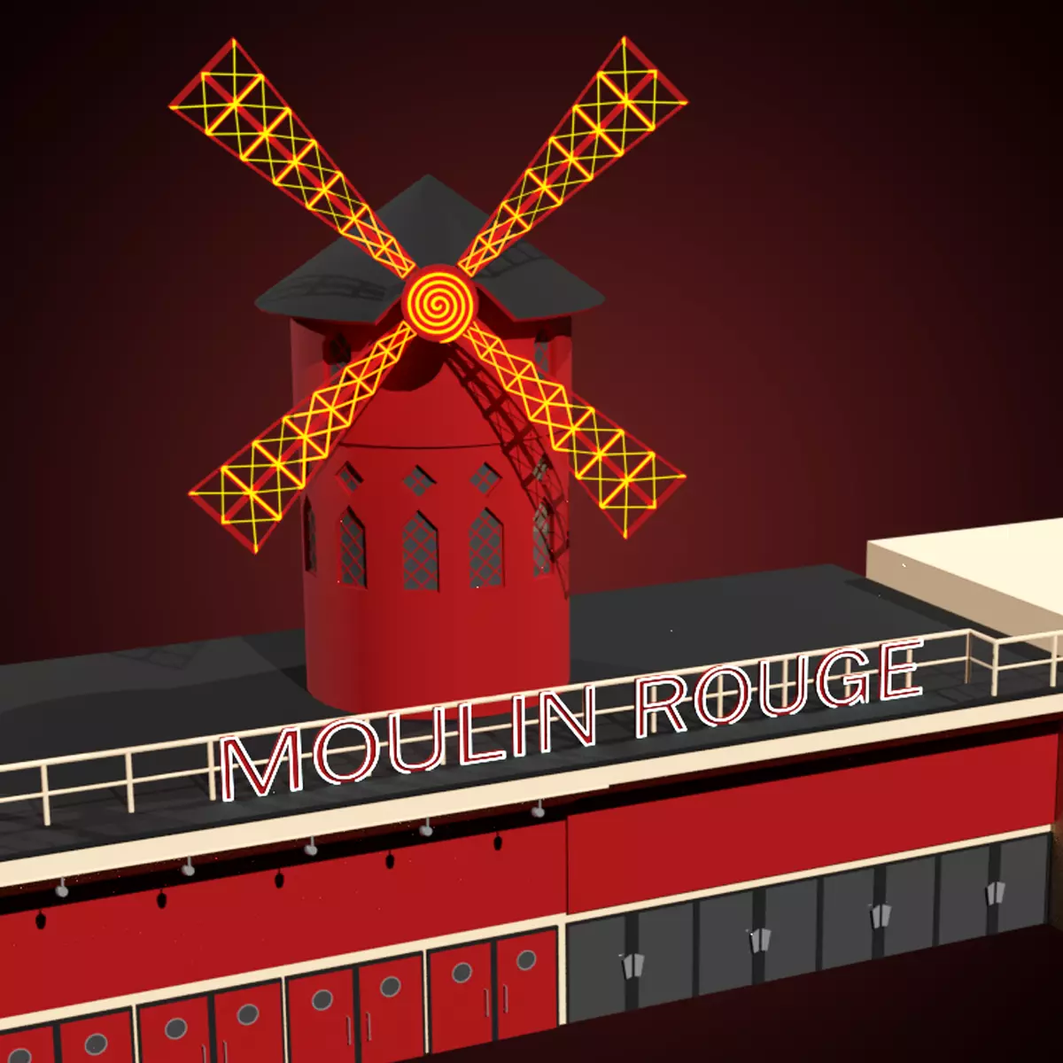 Moulin Rouge Entrance 3D model_0