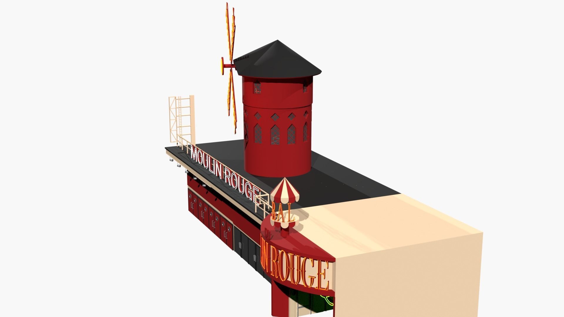 Moulin Rouge Entrance 3D model_3