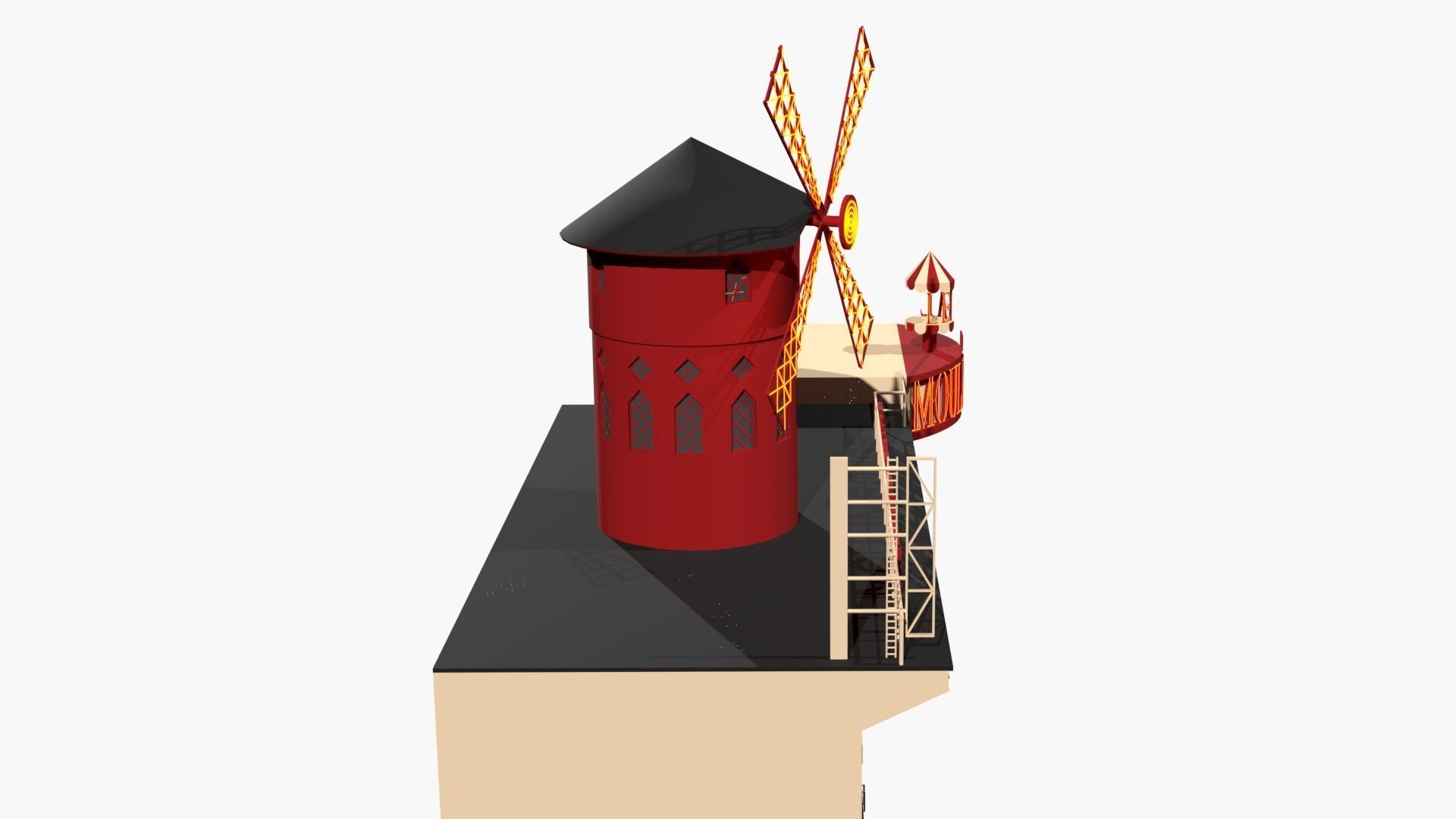 Moulin Rouge Entrance 3D model_8